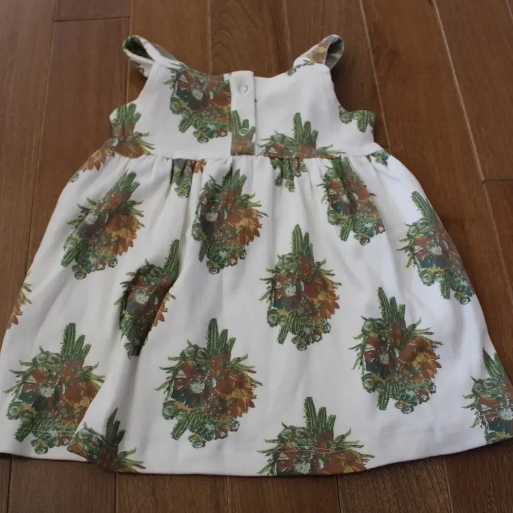 NWT Kate‎ Quinn Cactus Flower Knot Strap Cotton Dress 12-18 month